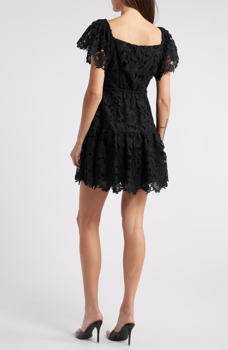 Chelsea28 Flutter Sleeve Lace Minidress, Alternate, color,