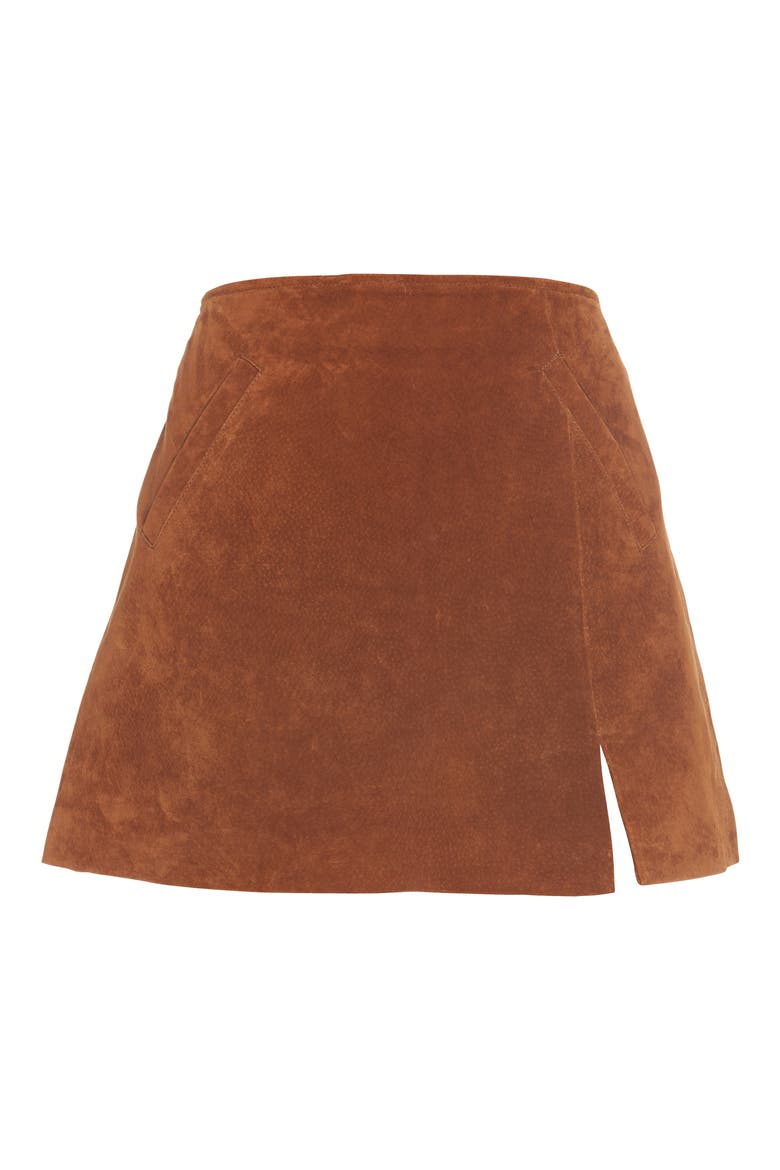 Suede Miniskirt, Alternate, color, SPICE