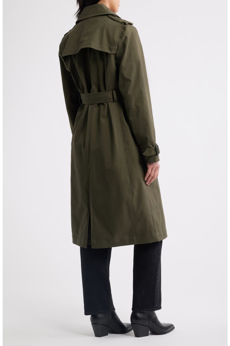 Belted Stretch Cotton Trench Coat, Alternate, color, HERITAGE KHAKI