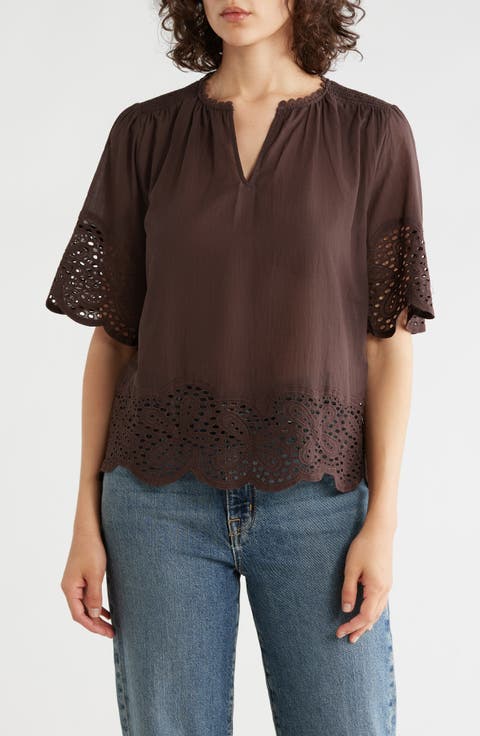 Embroidered Cotton Top