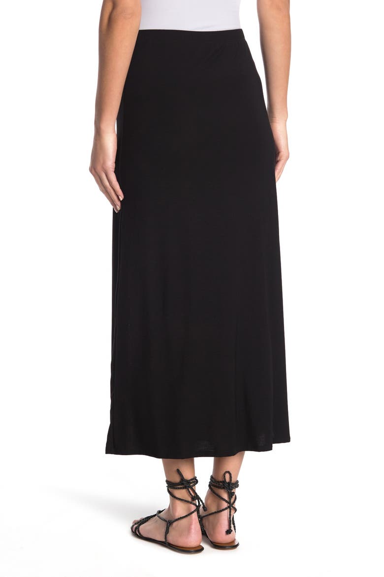Jersey Maxi Skirt, Alternate, color, BLACK