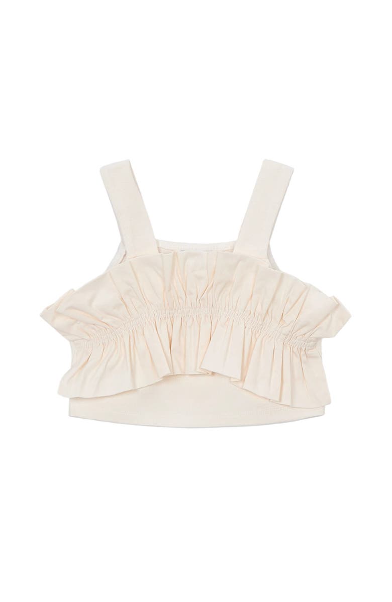 Mayoral Ruffled Top, Main, color, Beige