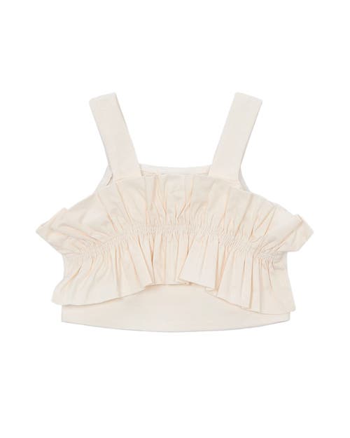 Mayoral Ruffled Top in Beige at Nordstrom, Size 4T