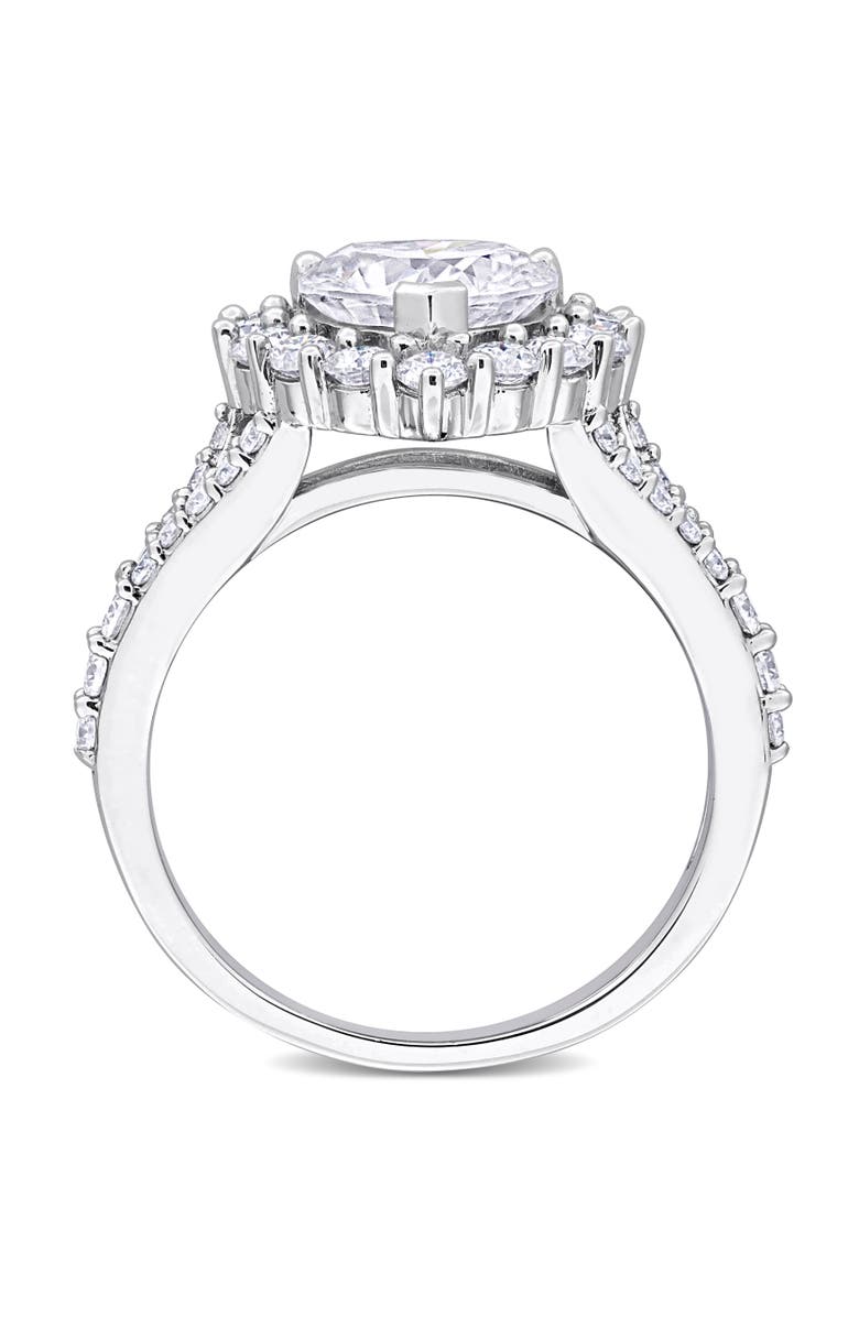 Julianna B. 3ct D.E.W. Moissanite Heart Halo Ring, Alternate, color, Sterling Silver