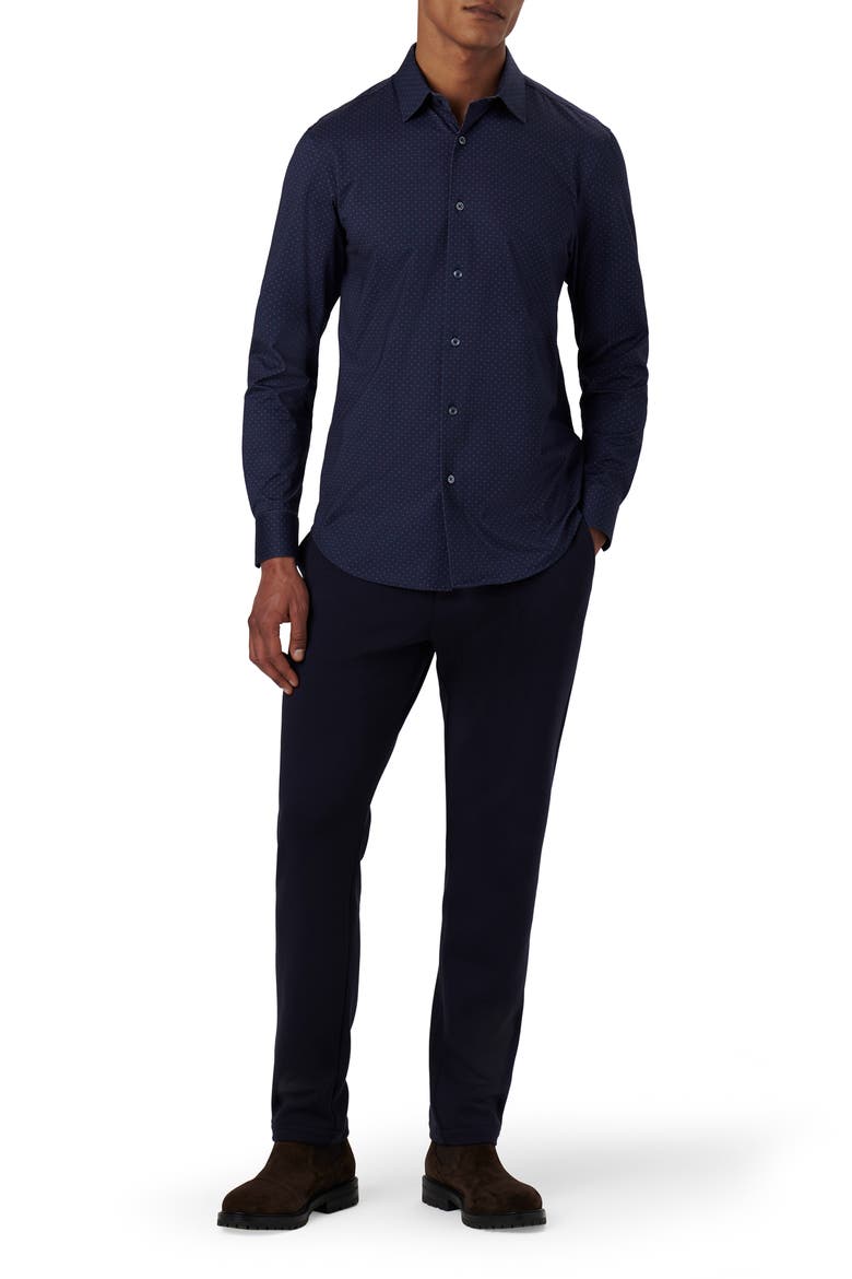 James OoohCotton® Dot Button-Up Shirt, Alternate, color, NAVY