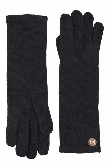 Bruno Magli Cashmere Jersey Knit Gloves