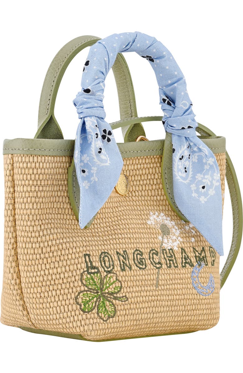 Longchamp Extra Small Le Panier Pliage Envol Crossbody Bag, Alternate, color, Almond Green