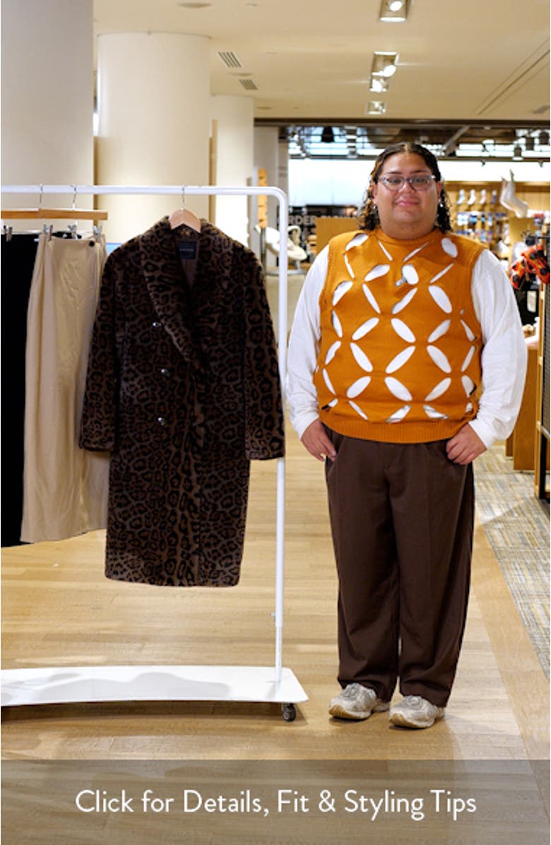 The Bianca Leopard Print Faux Fur Coat, sales video thumbnail