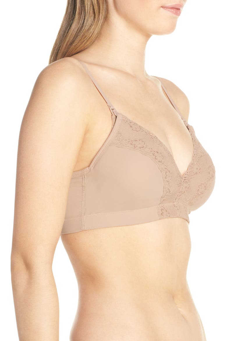 Bliss Perfection Wireless Nursing Bra, Alternate, color, CAFÉ