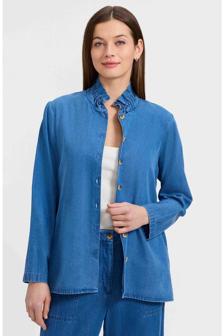 Carolina Denim Button-Up Shirt, Alternate, color, MEDIUM WASH