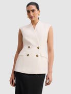 The Fold Double-Breasted Sleeveless Waistcoat