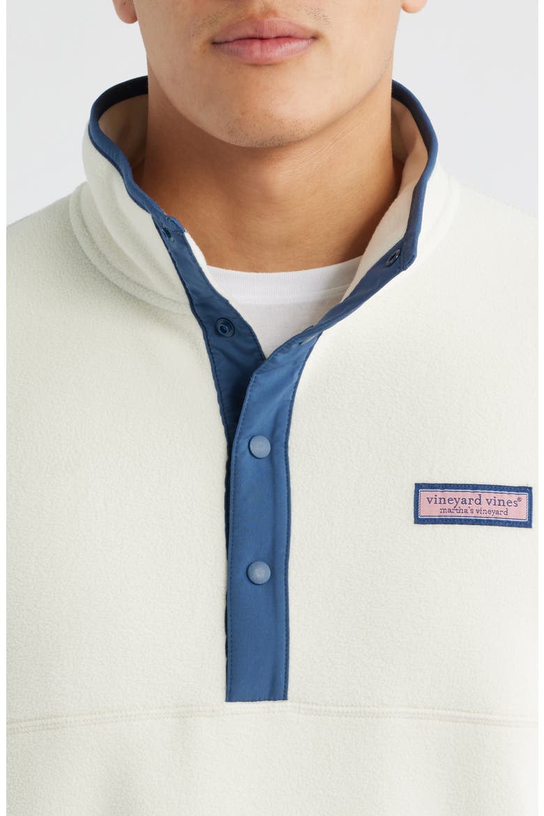 Harbor Fleece Snap Placket Pullover, Alternate, color, STONE