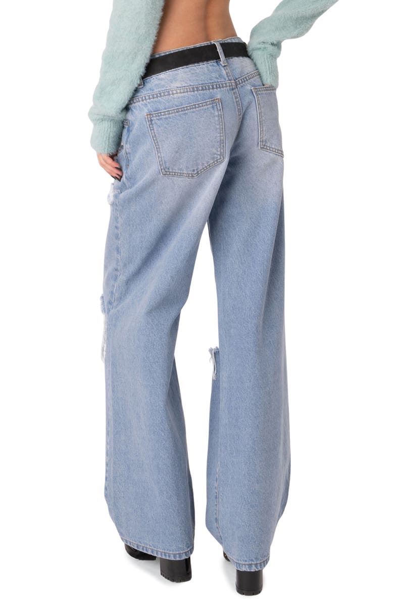 EDIKTED Distressed Boyfriend Jeans, Alternate, color, 