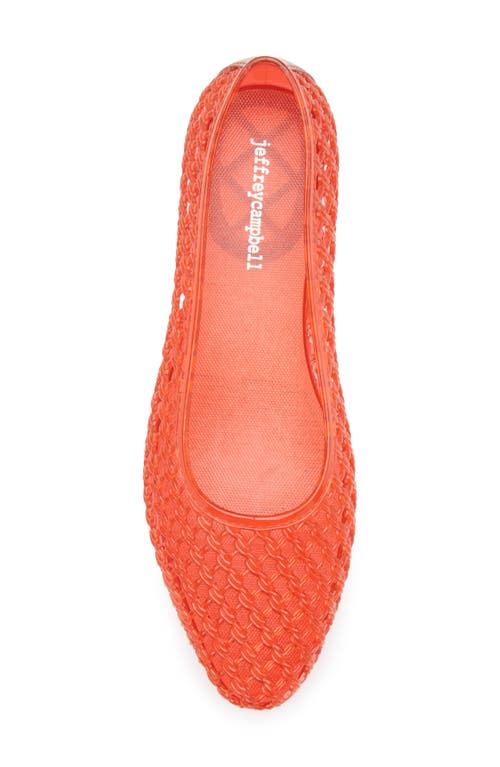Jeffrey Campbell Bestie Jelly Flat In Red