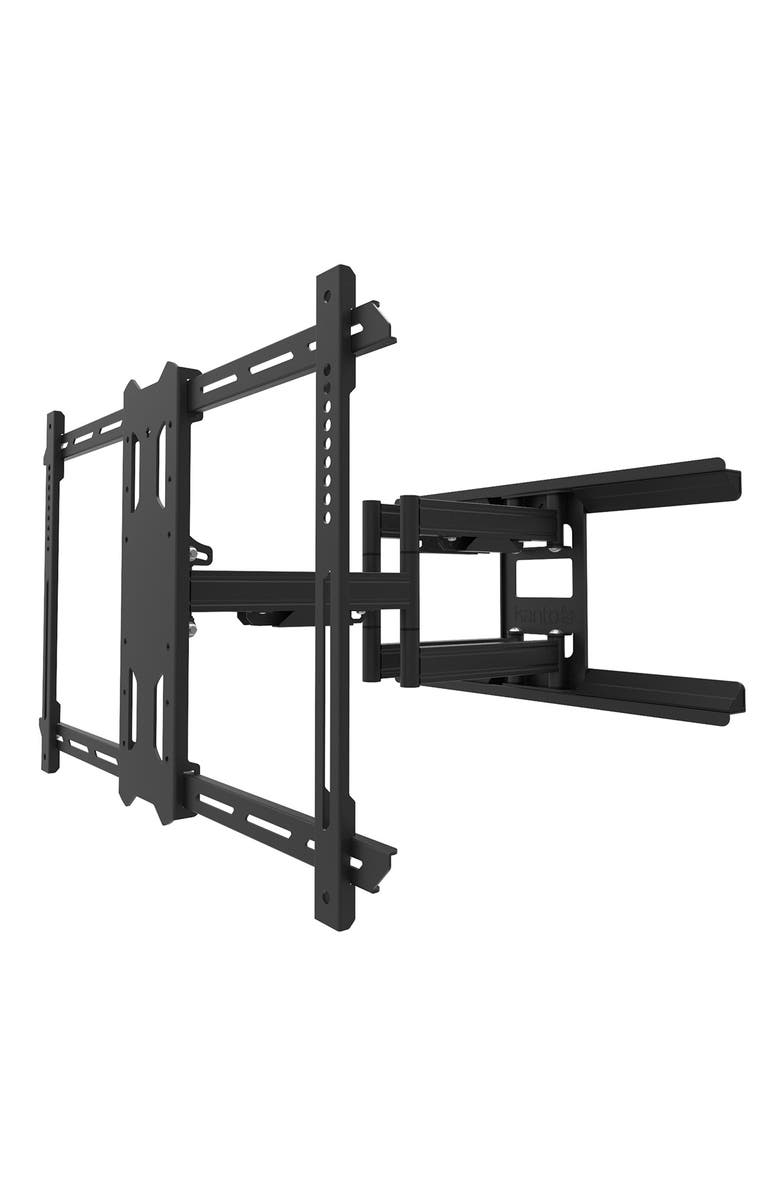 Kanto PDX650SG Stainless Steel Full-Motion Dual Stud Outdoor TV Mount for 37" - 75" TVs, Main, color, Black