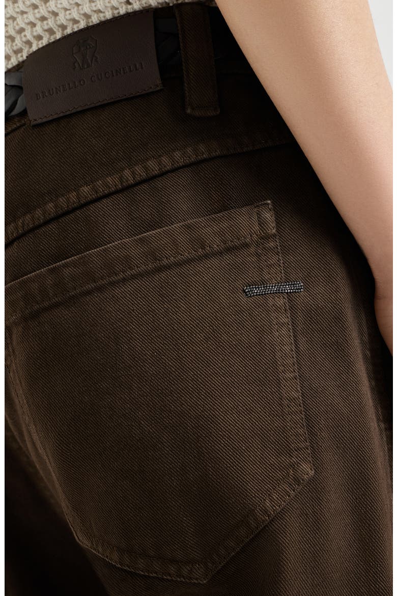 Straight five-pocket trousers, Alternate, color, Chocolate