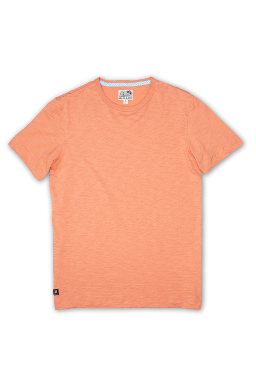 Baja Llama Slub Pima Tee in Coral 