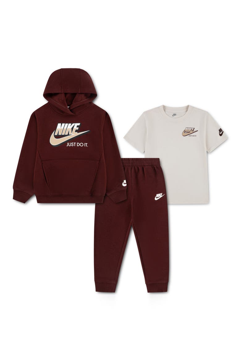Kids' Hoodie, Tee & Pants 3-Piece Set, Main, color, MYSTIC DATES