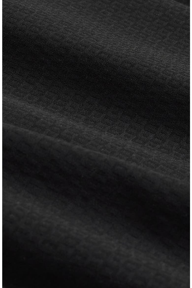 Julian Shaped Fit Solid Jacquard Button-Up Shirt, Alternate, color, BLACK