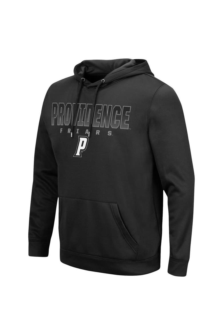 Men's Colosseum Black Providence Friars Blackout 3.0 Pullover Hoodie, Alternate, color, Black