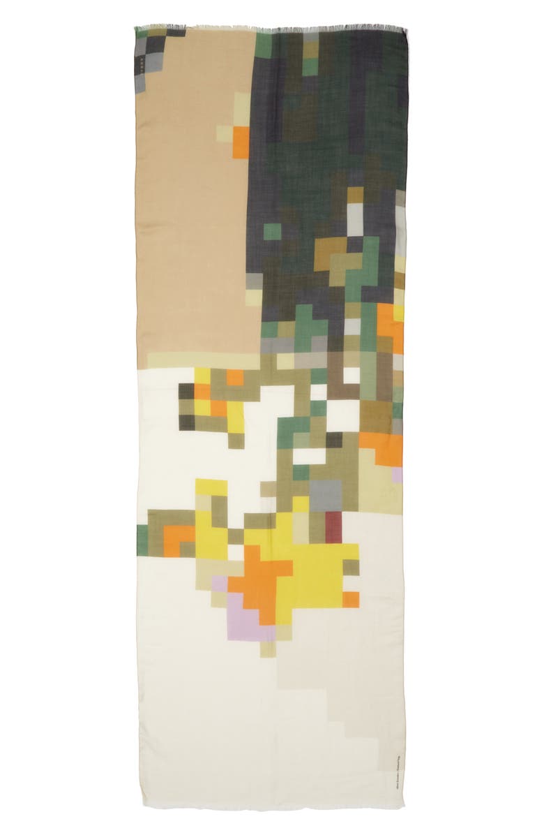 Akris Print Cashmere & Silk Scarf, Main, color,