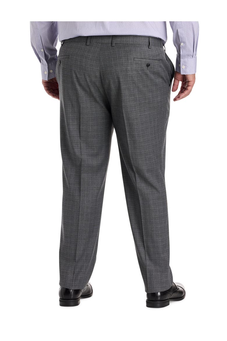 Big & Tall Transitional Check Suit Pants, Alternate, color, GREY