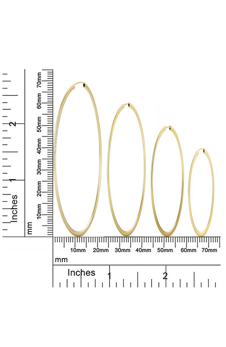 BLING JEWELRY Set of 2 Minimalist Hoop Earrings, Alternate, color, 