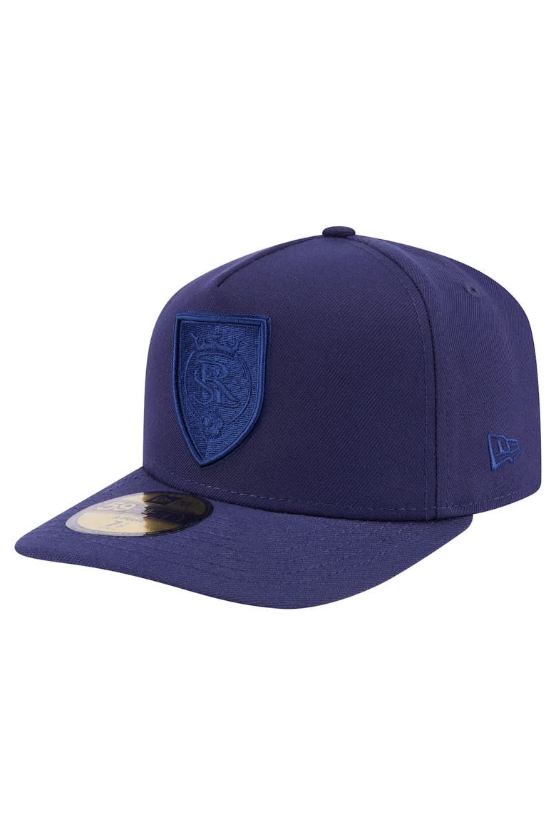 Men's New Era Navy Real Salt Lake Color Pack A-Frame 59FIFTY Fitted Hat, Main, color, Navy