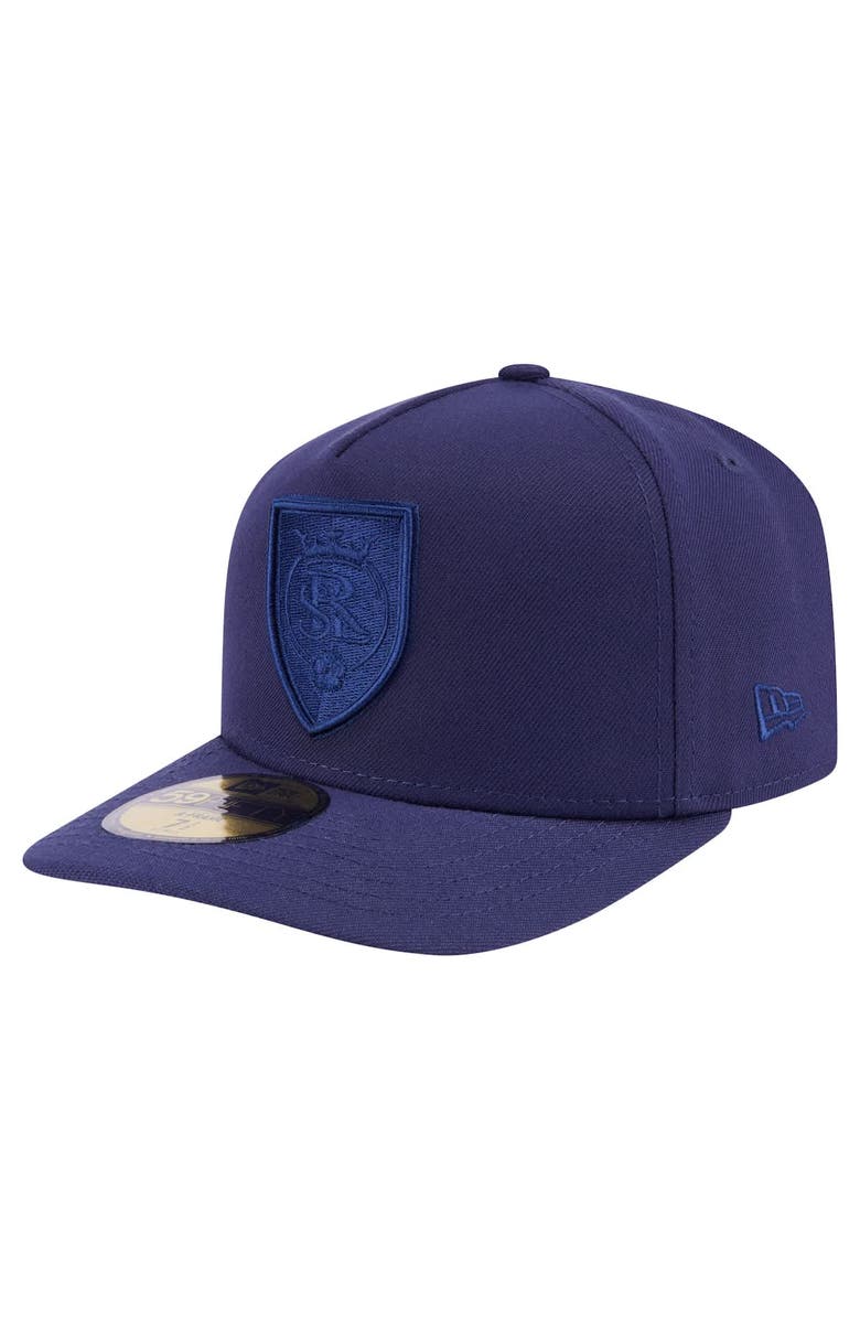 New Era Men's New Era Navy Real Salt Lake Color Pack A-Frame 59FIFTY Fitted Hat, Main, color, Navy