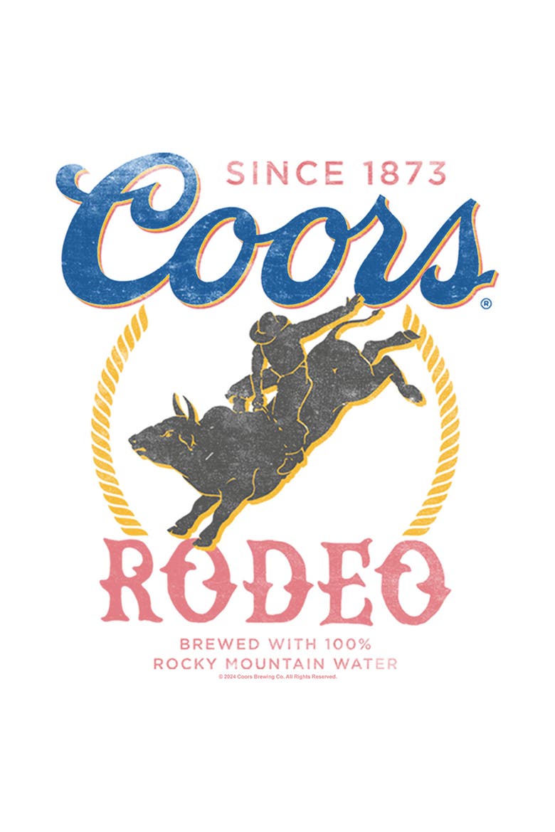 Men's Coors Brewing Company Rodeo Logo  Graphic T-Shirt, Alternate, color, White