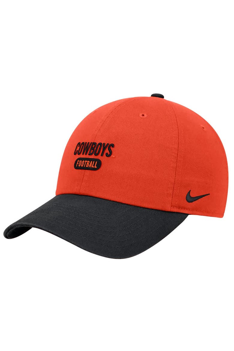 Men's Nike Orange Oklahoma State Cowboys Colorblock Club Adjustable Hat, Main, color, Orange