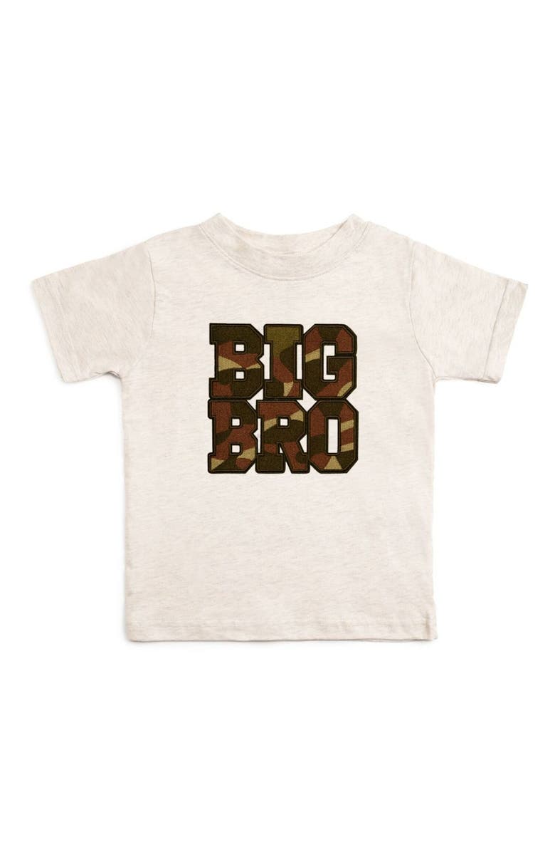 Sweet Wink Big Bro Camo Patch Short Sleeve T-Shirt, Main, color, Natural Heather