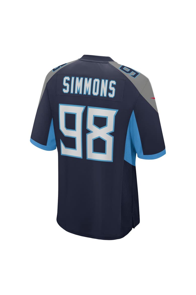Men's Nike Jeffery Simmons  Navy Tennessee Titans  Game Jersey, Alternate, color, Navy