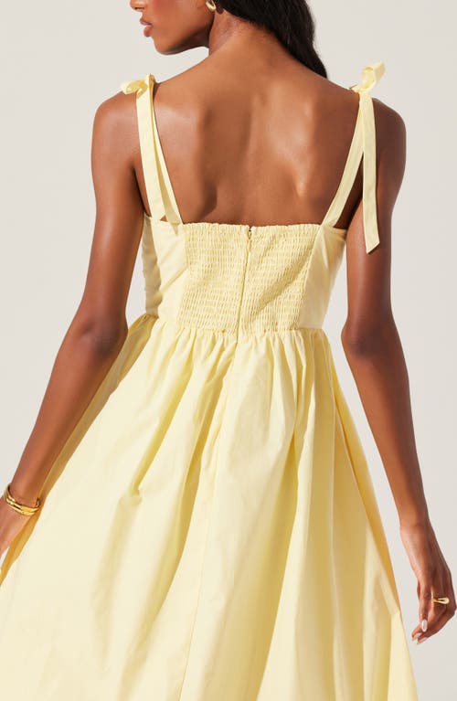 Astr The Label Helia Sleeveless A-line Dress In Lemon