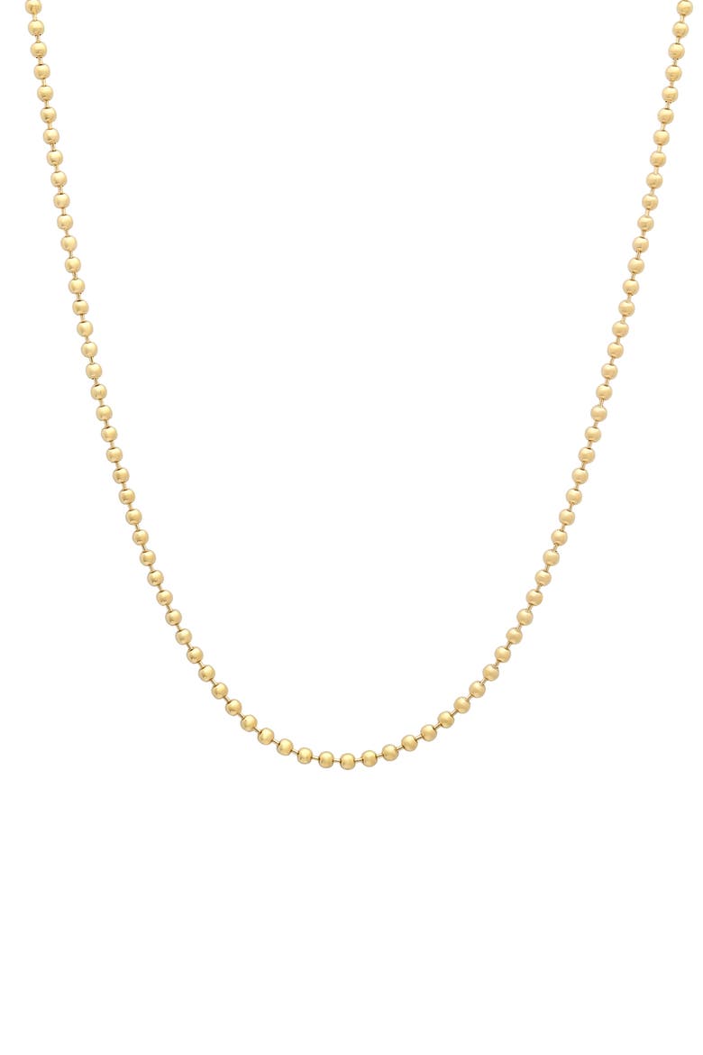 18k Gold Bead Chain Necklace, Main, color, 18K YELLOW GOLD