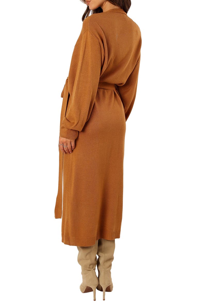Petal & Pup Nova Long Sleeve Maxi Wrap Dress, Alternate, color, Camel