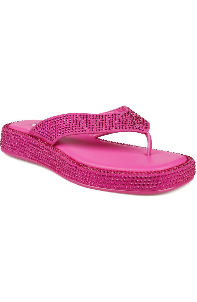 ZIGI Rosmery Platform Flip Flop, Main, color, Fuschia Suede
