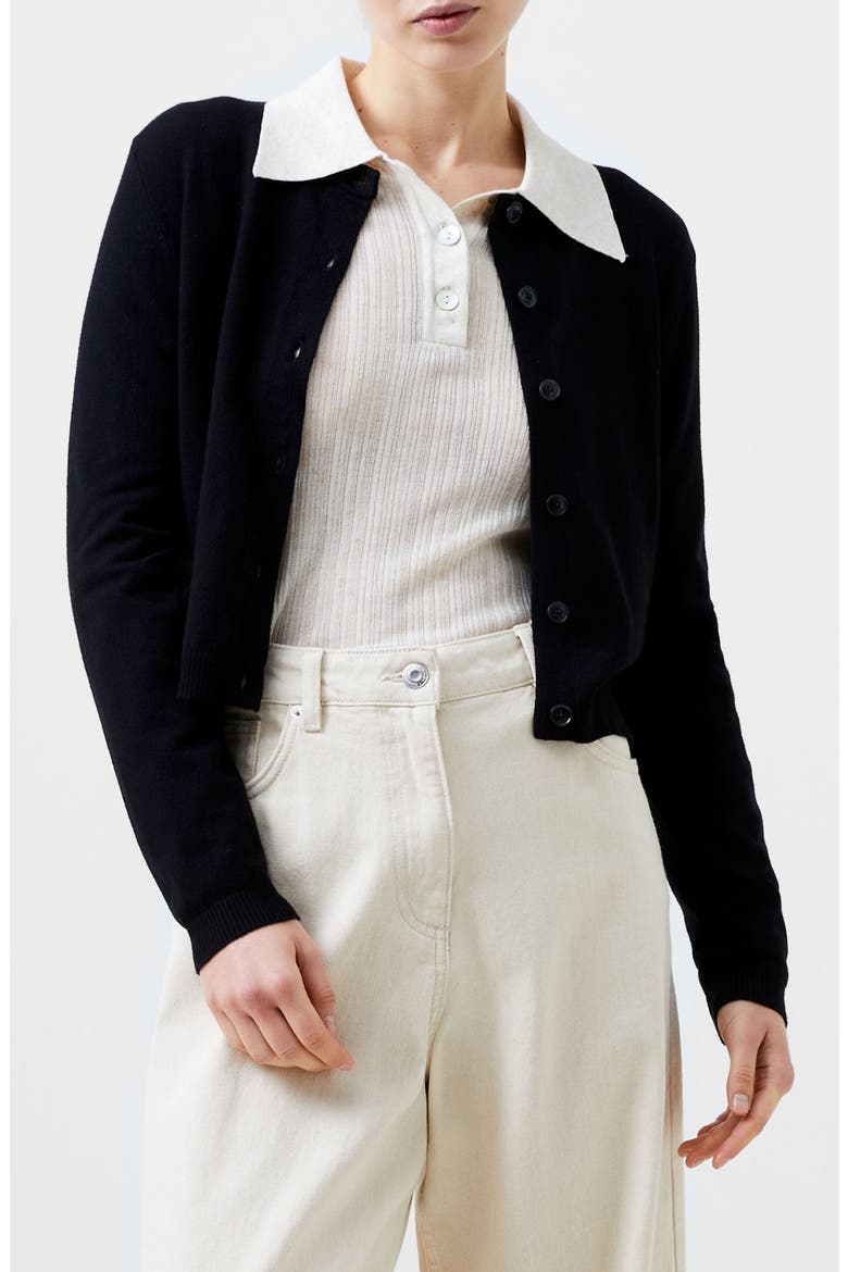 Crop Cardigan, Main, color, BLACK