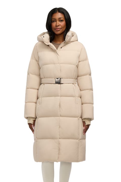 Zora Heavyweight Long Puffer Jacket with Removable Hood