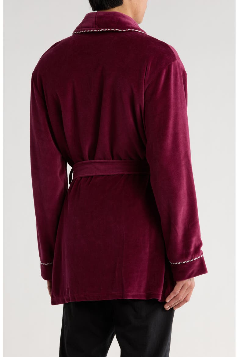Refinery Velour Smoking Jacket, Alternate, color, MERLOT