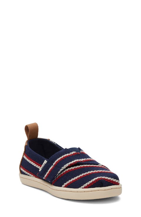 Kids' Stripe Alpargata Slip-On Sneaker (Walker & Toddler)