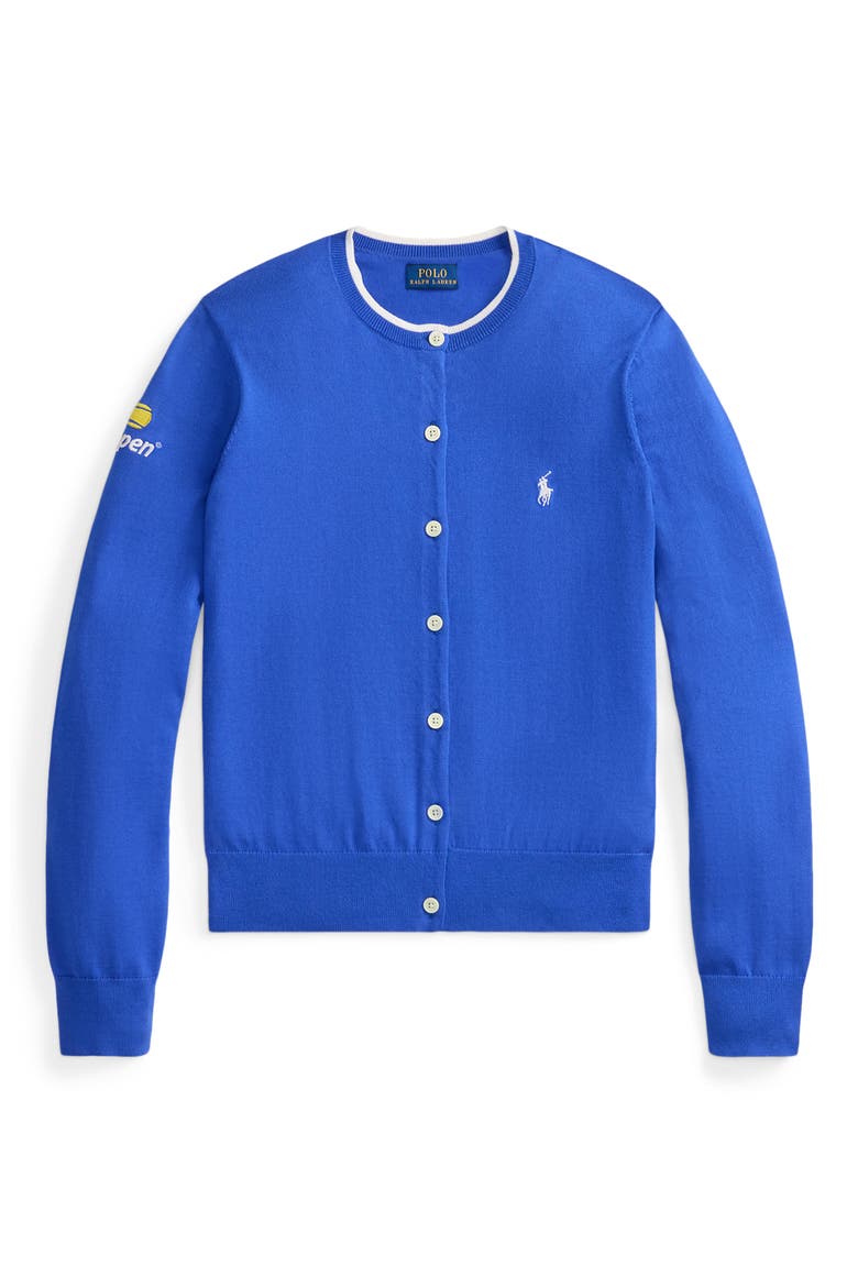 US Open® Collection Cotton Cardigan, Alternate, color, BLUE