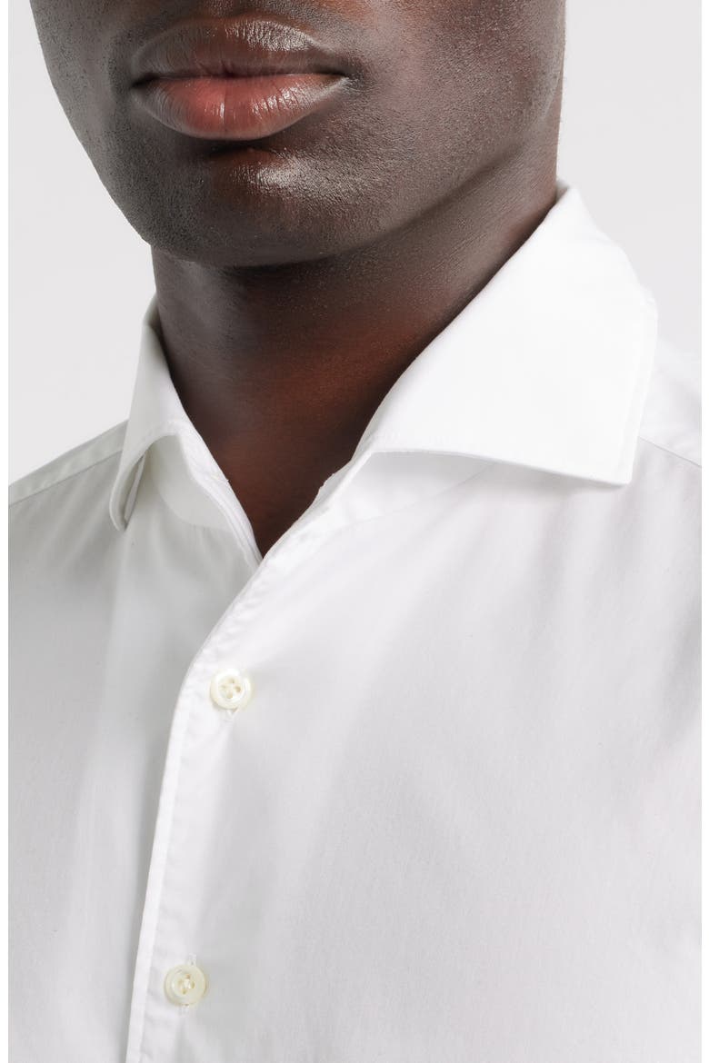 Modern Fit Solid Natural Stretch Yoga Twill Dress Shirt, Alternate, color, WHITE