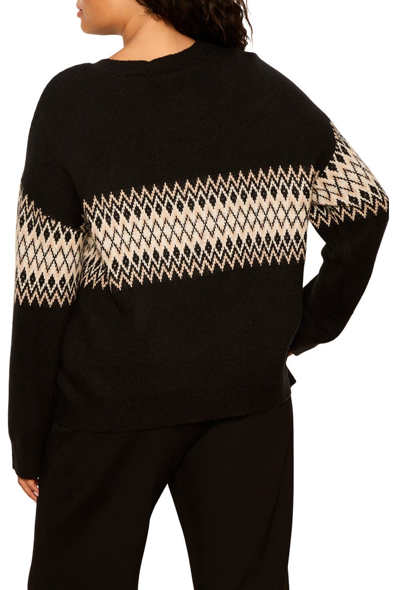 Argyle Crew Pullover, Alternate, color, BLACK ARGYLE