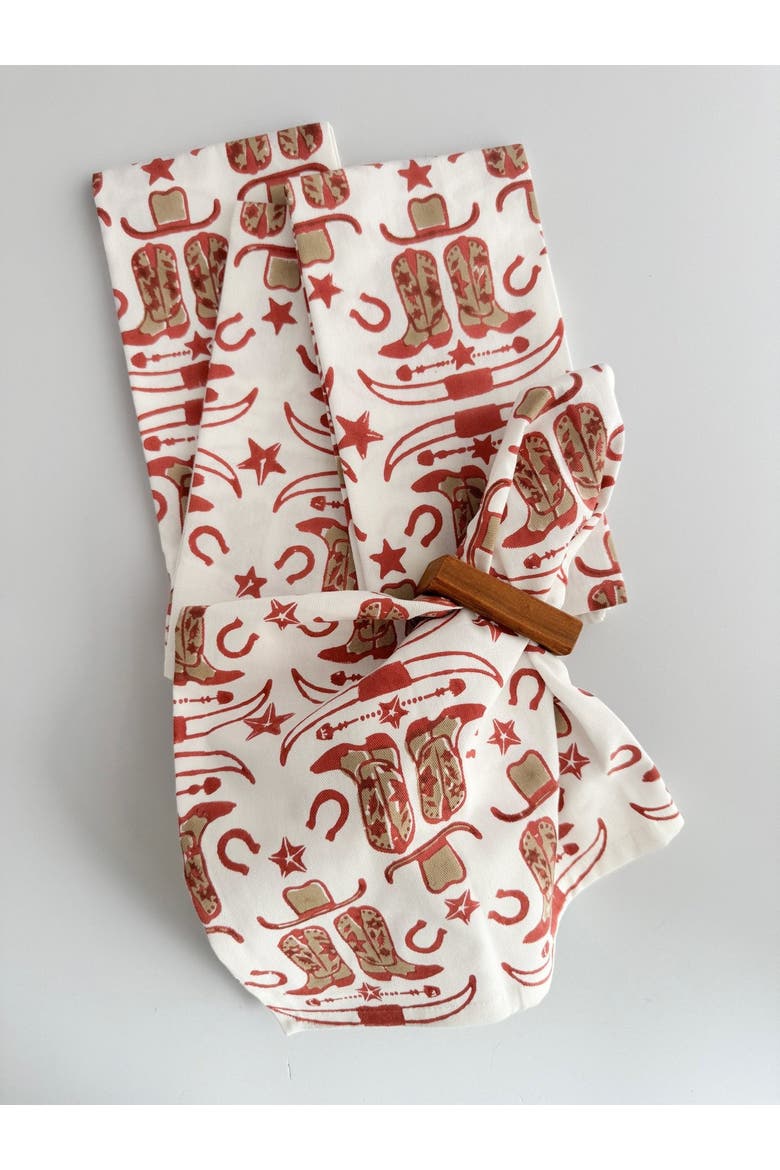 Cowgirl Napkins - Set of 4, Alternate, color, Terracotta