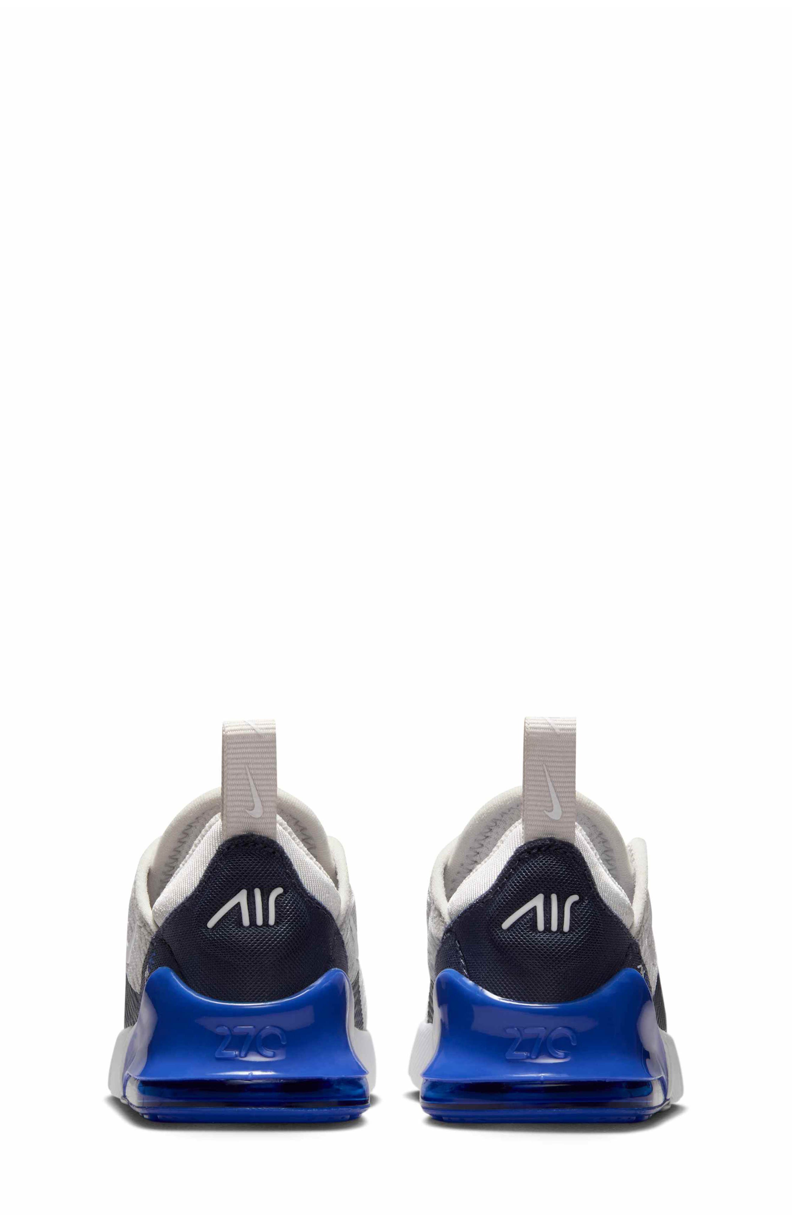 Nike Kids' Air Max 270 Sneaker, Alternate, color, Vast Grey/ Hyper Royal/ Blue