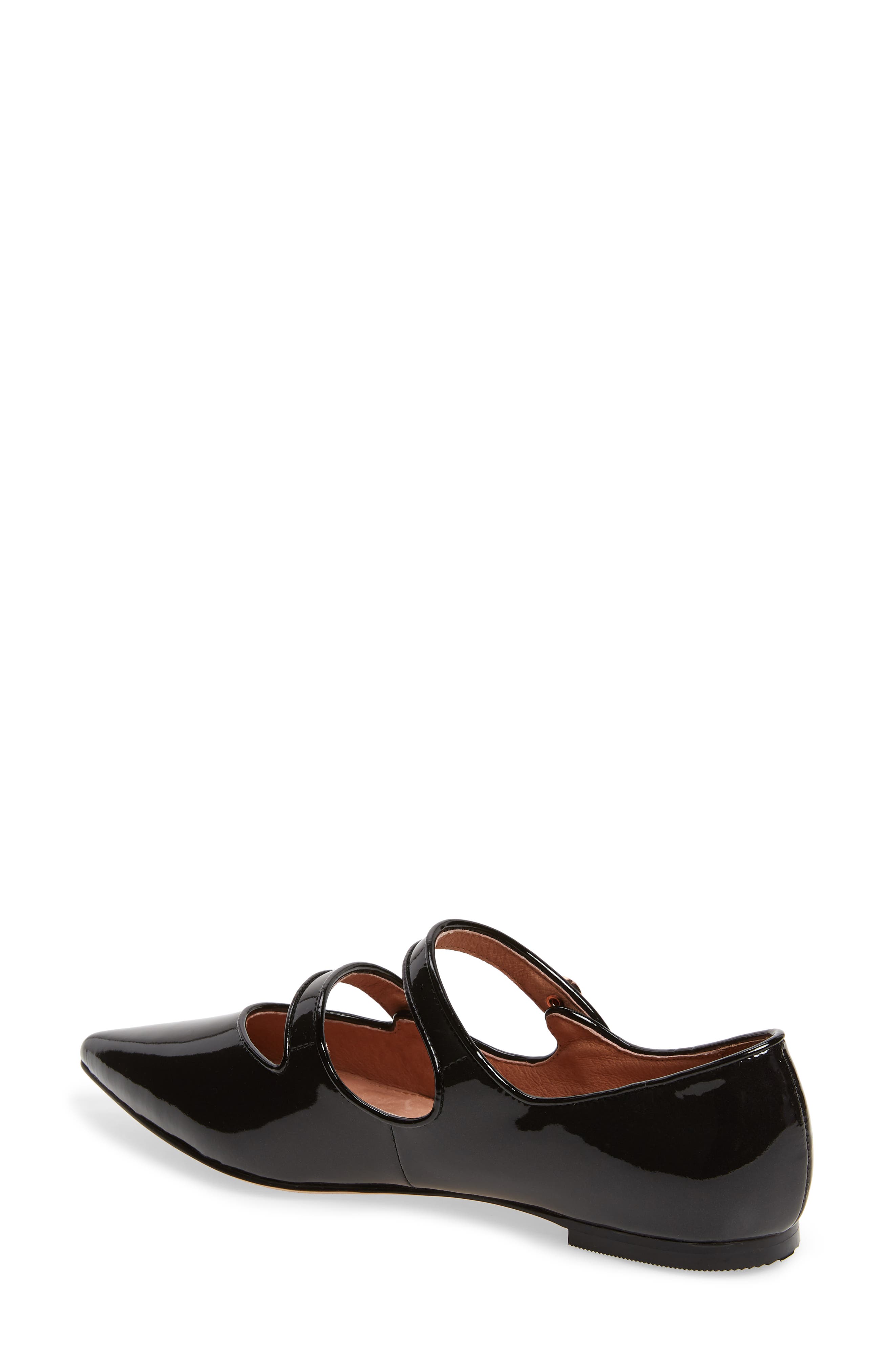 x Atlantic-Pacific Anastasia Double Strap Flat, Alternate, color, BLACK PATENT