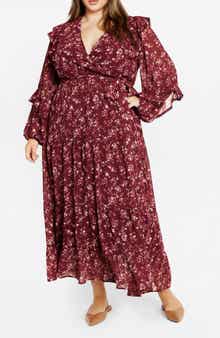 Arielle Ruffle Long Sleeve Maxi Dress
