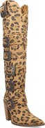 Dingo Bucked Off Leopard Print Leather Western Boot