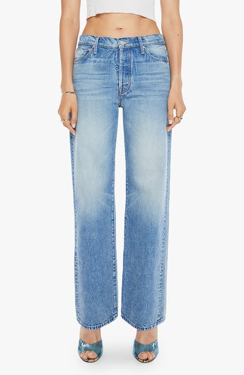 The Dodger Button Sneak Wide Leg Jeans (Wipeout)